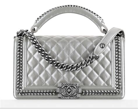 chanel boy silver|Chanel bag.